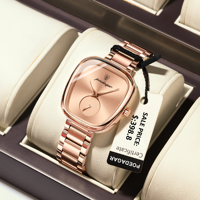 POEDAGAR-Montre de Luxe Élégante pour Femme, Étanche, en Acier Inoxydable, à Quartz, de Haute Qualité, Décontractée 1
